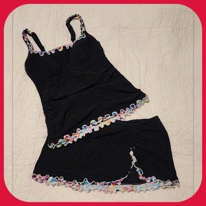 PROFILE BY GOTTEX || Cute Colourful Trim Tankini Set
